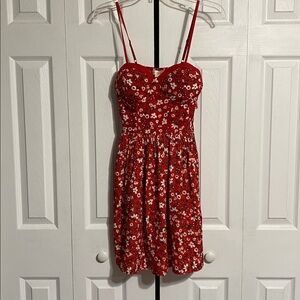BOG Collective Red flower NWT dress Size MEDIUM